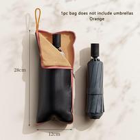 1pc Foldable Reusable Umbrella Bag Water-absorbing Waterproof Umbrella Storage Pouch Portable Umbrella Cover Bag Home oranžinė