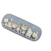 Cartoon Cats Glasses Boxes Holder PU Leather Creative Eyebrow Pencil Box Stress Resistance Multifunctional Myopia Glasses Case