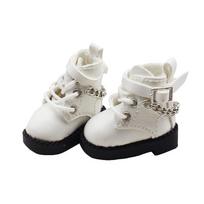 niannyyhouse Obitsu 11 High-Top Boots 112 BJD Doll Shoes (White)