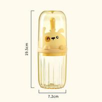 Portable Travel Washing Cup Mouthwash Cup Toothbrush & Toothpaste Storage Organizer for Home Outdoor geltona