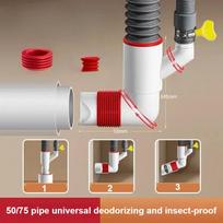 Anti-odor Floor Drain Pipe 360° Rotation Sewer Pipe Wall Drainage Insect Proof Anti Backflow Washing Machine Basin Pipe Joint