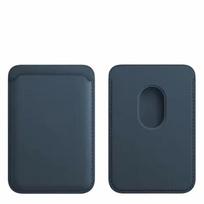 For Magsafe Magnetic Leather Slot Card Holder Wallet Case For iPhone 15 16 Pro Max 14 13 12 11 For Samsung S24 Ultra Accessories tamsiai mėlyna spalva