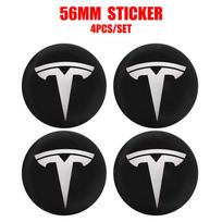 4 vnt. 56/60 mm automobilio ratlankio centrinio dangtelio lipdukas Padangų stebulės dangtelio ženkleliai „Tesla Model 3 Model S Model X Model Y“ ratų priedams For Tesla&4pcs