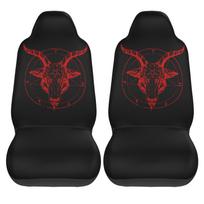 Pentagram Goat Occult Graphic Car Seat Covers Set of 2 Front Bucket Seat Protector Accessories Universal Fit Most Cars Trucks