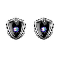 2pcs 3D Metal Shield Emblem Badge For Alfa Romeo Logo Car Side Fender Stickers Sportiva GT Mito Brera 4C 166 Auto Accessories For Alfa Romeo