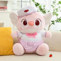 New Doll Beret Blue Haired Monster Cross Dressing Plush Doll Popular Cartoon Doll Cloth Doll Doll 25cm