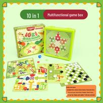 Six-in-One Multifunctional Game Box: Go-Moku, Ludo, Battle Chess & More