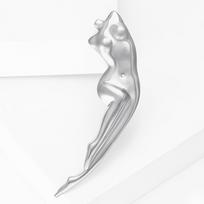 Fashion Stainless Steel Human Body Brooches for Women Characters Keychain Event Party New Gifts Jewelry Decoration Accessories