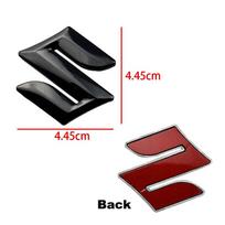 4,45 cm lipdukas logotipas Suzuki ženkleliui Jimny SX4 Samurai Alto Swift S Cross Liana Ignis Automobilio vairo centrinis emblemos stilius juoda