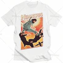 Funny Jesus Graphic T-Shirts Ninjesus Kung Fu T Shirt Casual  Short Wounisex unisex Clothing Tees Tops Streetwear Japan Anime Clothes S