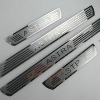 For Opel Vauxhall Astra Car Sticker Accessories Door Sill Protector Scuff Plate Auto Stainless Steel Styling Trim 2010-2022