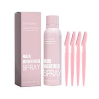 Jaysuing Facial Hair Removal Spray Gentle Softening Cleansing Formula With Eyebrow Razor Set