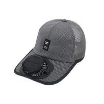 Solar Powered Fan Baseball Cap USB Rechargeable Breathable Mesh Adjustable Sun Protection Cooling Summer Outdoor Headwear