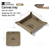 MOBI GARDEN Camping Canvas Trays 100g Ultralight Desktop Sundry Storage Tray Picnic Household Daily Necessities Storage Box