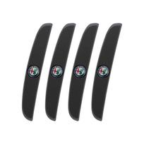 4Pcs For Alfa Romeo GT 147 4C 159 Giulietta Tonale Mito Rubber Anti Collision Strip Car Door Rearview Mirror Protector Stickers