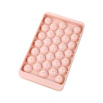 New Spherical Ice Cube Molds Easy-to-demold Ice Making Tools Freezer Ice Cube Trays Ice Ball Box Silicone Ice Maker rožinė