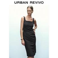 Women's Pleated Slit Sleeveless Midi Dress XL šalta pilka spalva