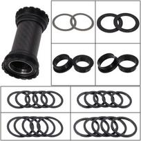 HEPPE Bicycle T47 Bottom Bracket MTB Carbon BB 68-86.5mm Bottom Bracket T47 Spindle Sleeves Kit 24/29/30mm M47x1 Threaded BBT47 Kit