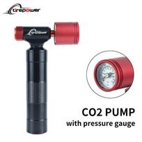 Aluminum Alloy CO2 Inflator with Cartridge Storage Canister Mini Hand CO2 Pump with Clear Pressure Gauge CO2 Hand Inflator Pump CO2-A8G-CFC