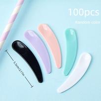100Pcs Facial Mask Stick Cosmetic Spatula Crescent Spoon DIY Face Mask Spoon Beauty Makeup Sticks Mud Mixing Disposable Tools