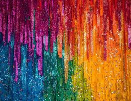 Vibrant Brazilian Carnival Themed Banner Background, Colorful Golden Sand Carnival Party Decoration Photography Background Cloth Vinyl 100X75cm
