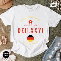 Germany Soccer Shirt GER XXVI, Vintage Football Tee, Comfort Colors Graphic Shirt, World Cup 2026 Germany Fan Gift, Deutschland Tee 2XL
