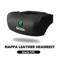 Car Seat Headrest Memory Cotton Neck Pillow Auto Interior Accessories For Skoda octavia a5 a4 mk1 2 fabia superb rapid mk3 yeti black