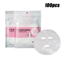 100Pcs Natural Full Face Cleaner Mask Paper Disposable Plastic Film Beauty Healthy Tool Skin Care Disposable Paper Masks
