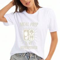 Meal Prep Mode Wounisex's Cotton T Shirt, Premium Cotton Print, Durable And Casual Fashion, Great For Meal Planning Enthusiasts, Stylish And Comfortab S įvairiaspalvis