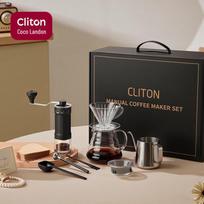 CLITON Hand Coffee Grinder & Pour-Over Set