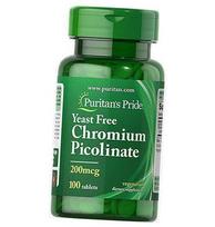 Chromo pikolinatas be mielių, Chromo Picolinate 200, Puritan's Pride 100 tabs (36367036) 100tab