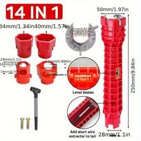 14 In 1 Multifunctional Sink Faucet Repair Wrench - Kitchen And Bathroom Pipe Repair 14 In 1