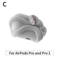 Creative 3D Snake Wireless Bluetooth Earphone Case Pods For Air and Pods Anti-fall 2/Air Pro/Pr B3S2 white-For AirPods Pro and Pro 2