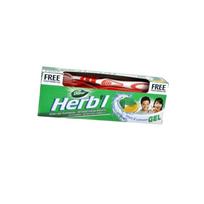 Fresh Breath Toothpaste 150g Intense Fresh Gel + FREE Toothbrush - Dabur Herb'l Mint&Lemon 1 unit