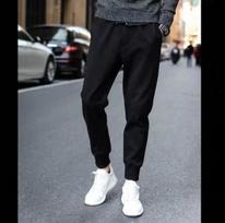 Men's Trendy Korean-Style Loose Harem Sweatpants - Summer & Autumn Nine-Point Casual Leggings M juoda