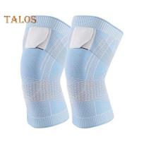 2 Pcs Knee Support Brace for Men Women Adjustable Compression Sports Knee Pad Patellar Tendon Pian Relief Sleeve Wrap for Running Volleyball XXXL mėlyna