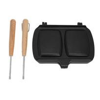 Sandwich Baking Pan Double Side Sandwich Maker Anti Stick with Detachable Handle Sandwich Skillet