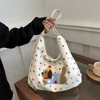 New Christmas dog small backpack trendy girl cartoon fashion point single shoulder oblique span backpack multi-purpose balta