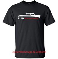 1956 56 Chevy Bel Air 150 210 T-Shirt Classic Muscle Car Emblem Side Mouldings 3XL