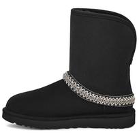 UGG Classic Short Crescent Boot Black Women's Sneakers 1161770-BLK 36