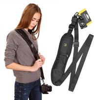 Nešiojamas peties dirželis fotoaparatui DSLR skaitmeniniam SLR fotoaparatui Canon Nikon Sonys Greitas greitas fotoaparato priedas Kaklo dirželis Diržas juoda