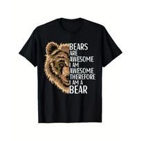 Europos dydžiai Bear Apparel Vyriški ir moteriški Lūšies „LŪŠYS YRA ŠAUNUS“ marškinėliai - Retro laukinės gamtos marškinėliai su lūšies grafika S juoda