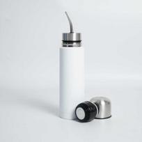 2-in-1 Thermal Mate Cup with Built-in Bombilla, Yerba Mate Thermos all in one 2026 NEW Self-Serving Stainless Steel Mate Bottle 500ml balta