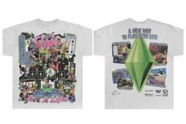 The Sims Klasikiniai Vasariniai Marškinėliai Medvilniniai Spausdinti Trumpomis Rankovėmis Madingi Viršutiniai Drabužiai Laisvi Marškinėliai Oversized Streetwear Unisex Moteriškas Viršus S gray