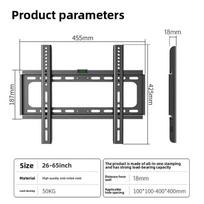 For LCD LED Monitor 26-63inch TV Wall Mount Bracket Universal TV Mount Monitor Holder Adjustable Low Profile Flat TV Wall Mount juoda