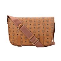 MCM Konjako spalvos Visetos monogramos didelė paštininko rankinė su reguliuojamu dirželiu kasdieniam ir kelionėms į darbą Basic Set (Bag+Dust Bag)
