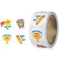 100-500pcs Good Job Stickers Roll for Envelope Praise Reward Student School Work Label Cute Stationery Seal Lables