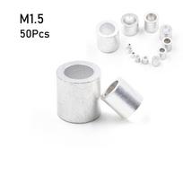 10-50Pcs New M1 to M12 Crimp Sleeve Fixing Clip Round Single Hole Cable Clip Hardware Aluminum Wire Ferrules Steel Wire Rope