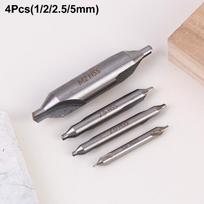 §1 Set 1/1.5/2/2.5/3/4/5 Center Drill Bits Set,60-Degree Angle Center Drill Bits Kit Countersink Tools For Lathe Metalworking