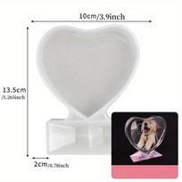 Love Heart Square Photo Frame Epoxy Mold for DIY Craft Resin Jewelry Making Silicone Mould